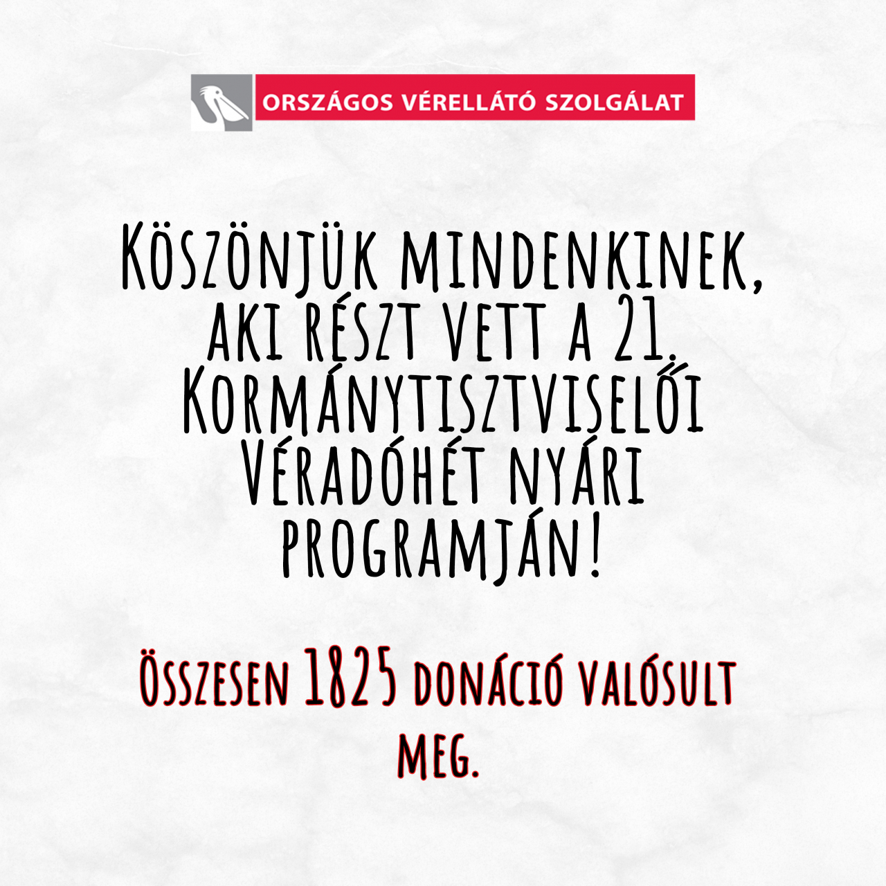 21. Kormánytisztviselői Véradóhét