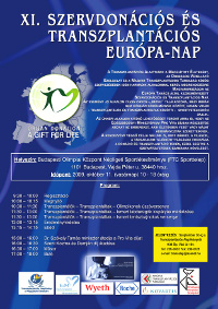 XI. Szervdonációs és Transzplantációs Európa-nap XI. donációs nap 2009 plakátja